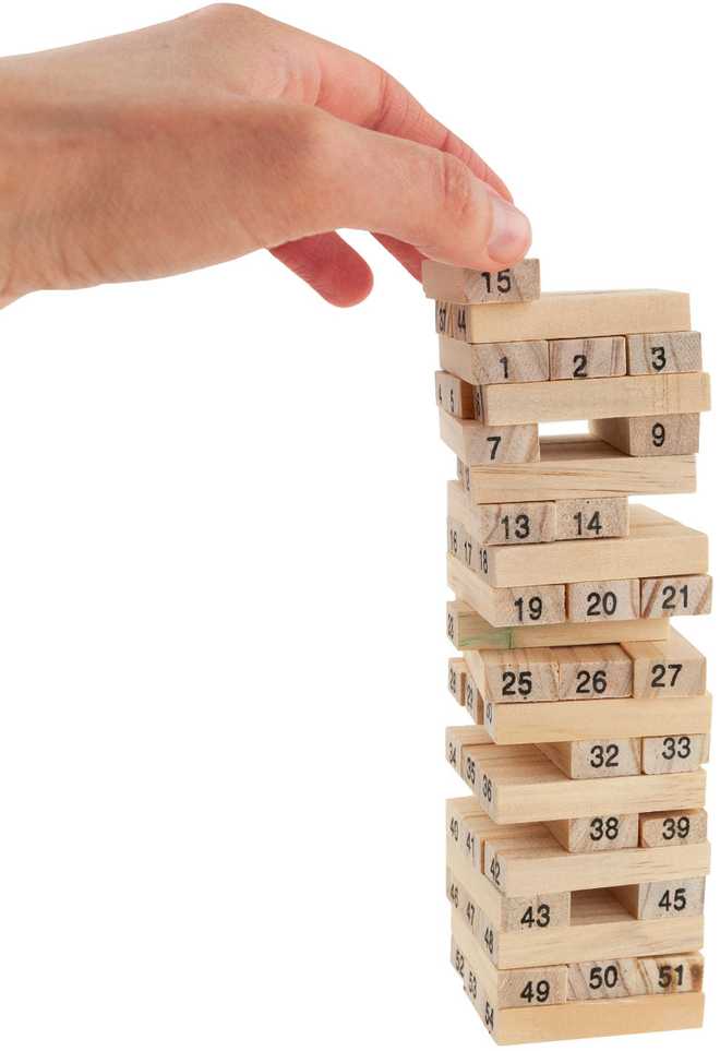 Žaidimas bokštas Jenga, medinis