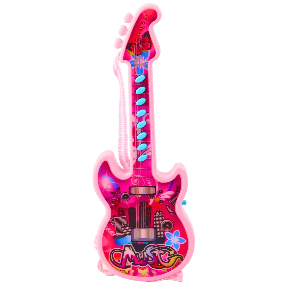 Žaislinė elektrinė gitara vaikams, 29 cm, rožinė