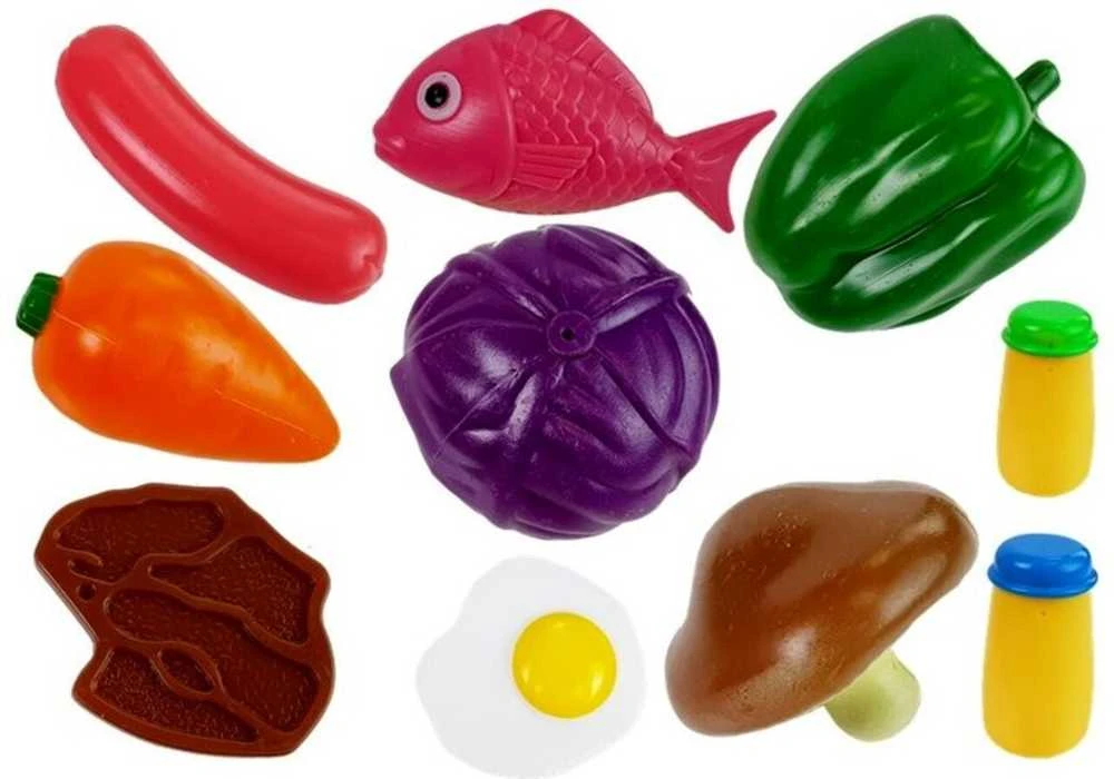 Žaisliniai maisto produktai su indais, 22 dalių