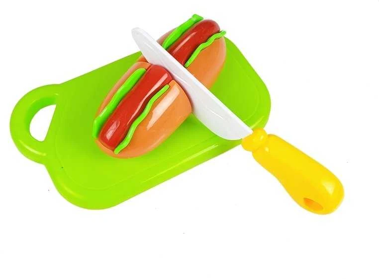 Žaisliniai maisto produktai su lipdukais dėžėje