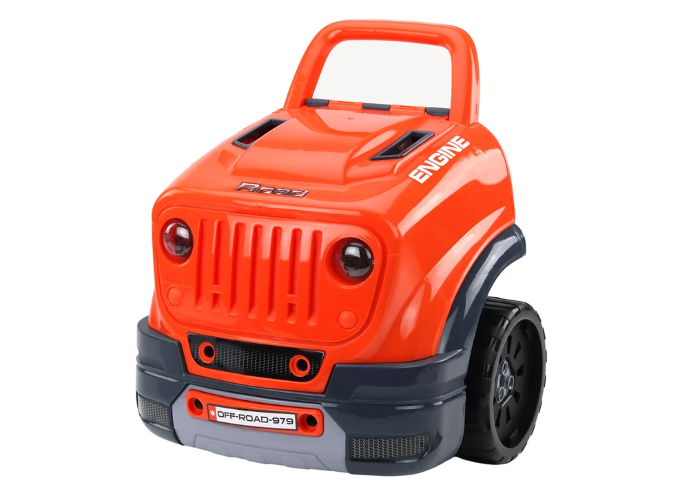 Žaislinis automobilio variklis – dirbtuvės, oranžinis