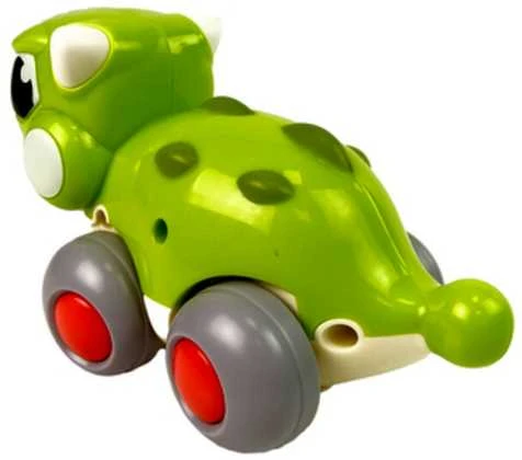 Žaislinis dinozauras ant ratų, žalias