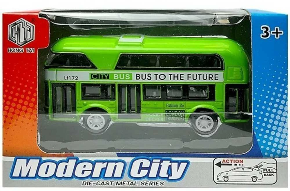 Žaislinis dviaukštis autobusas, 1 vnt.
