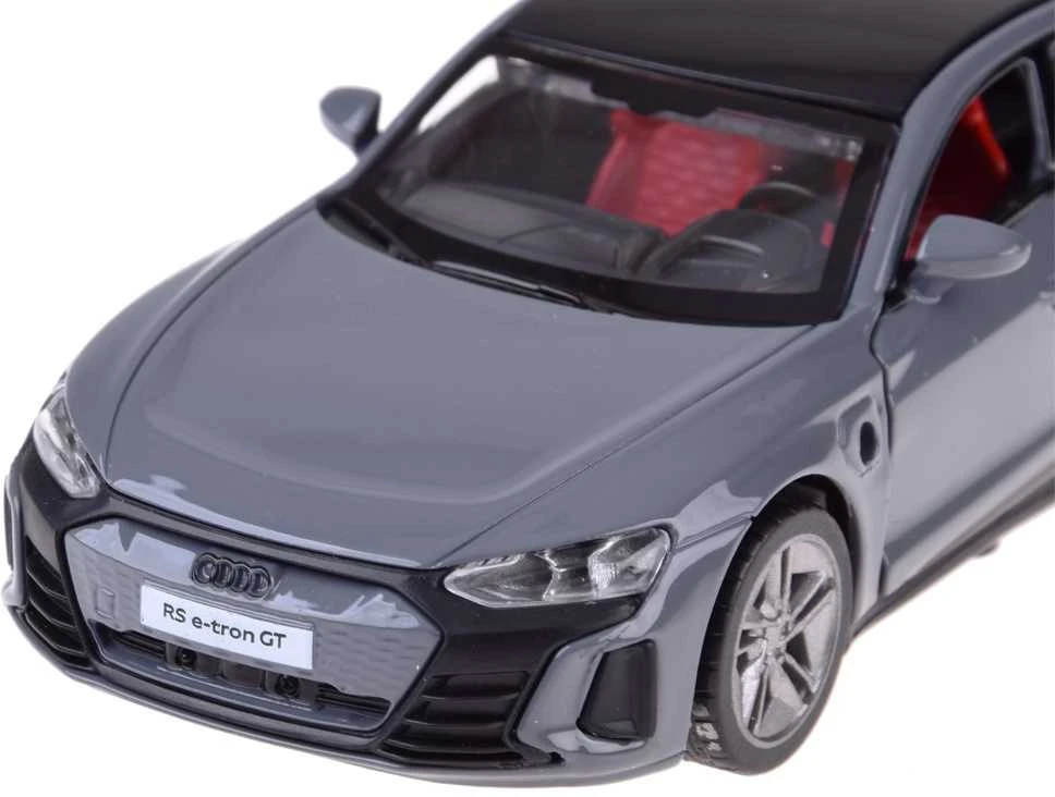 Žaislinis elektromobilis Audi RS e-tron GT Coupe su garso ir šviesos efektais, pilkas