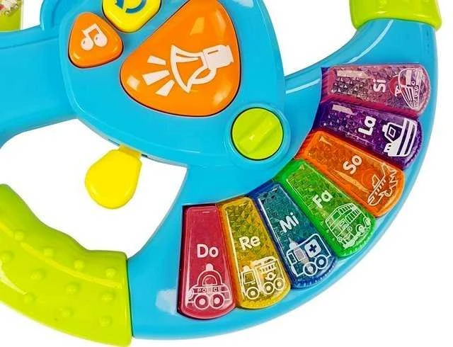 Žaislinis interaktyvus vairas su pianinu