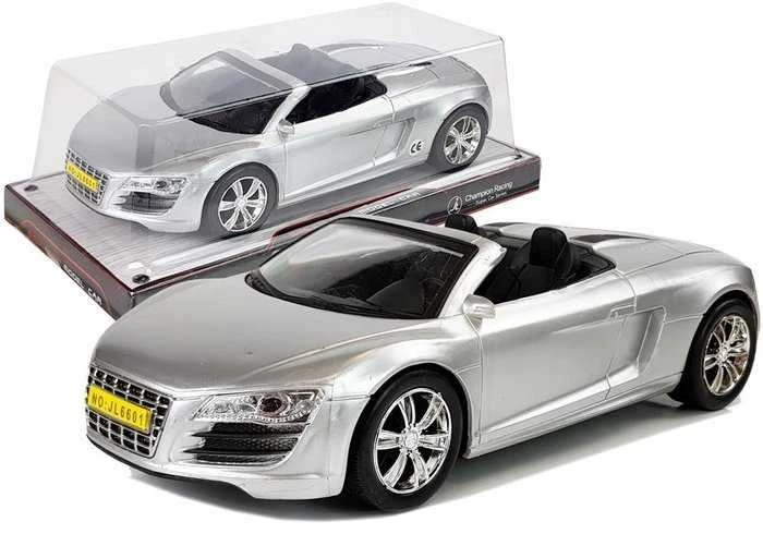 Žaislinis kabrioletas 1:18, sidabrinis