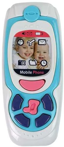 Žaislinis muzikinis telefonas, mėlynas