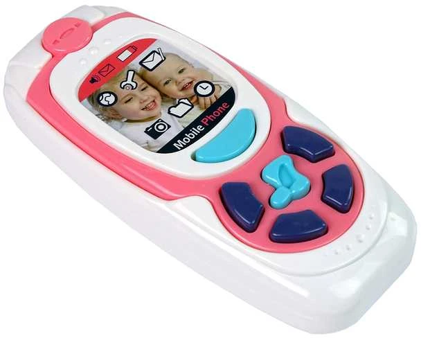 Žaislinis muzikinis telefonas, rožinis