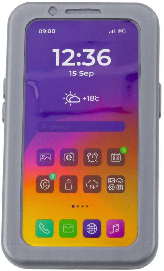Žaislinis parduotuvės mokėjimo terminalas su telefonu ir priedais
