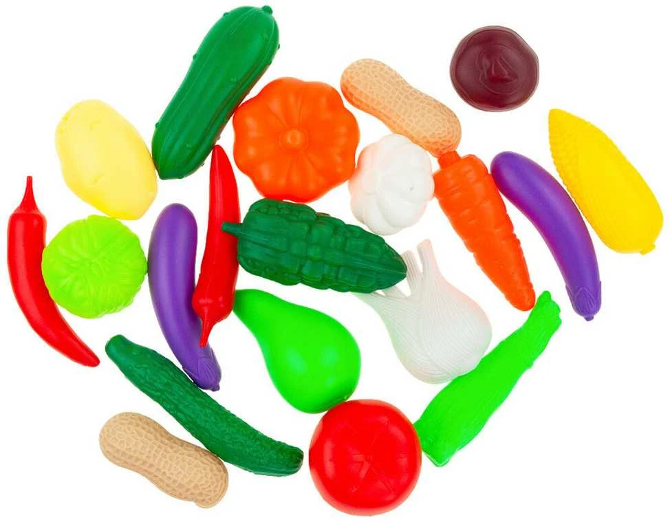 Žaislinis parduotuvės vežimėlis su maisto produktais