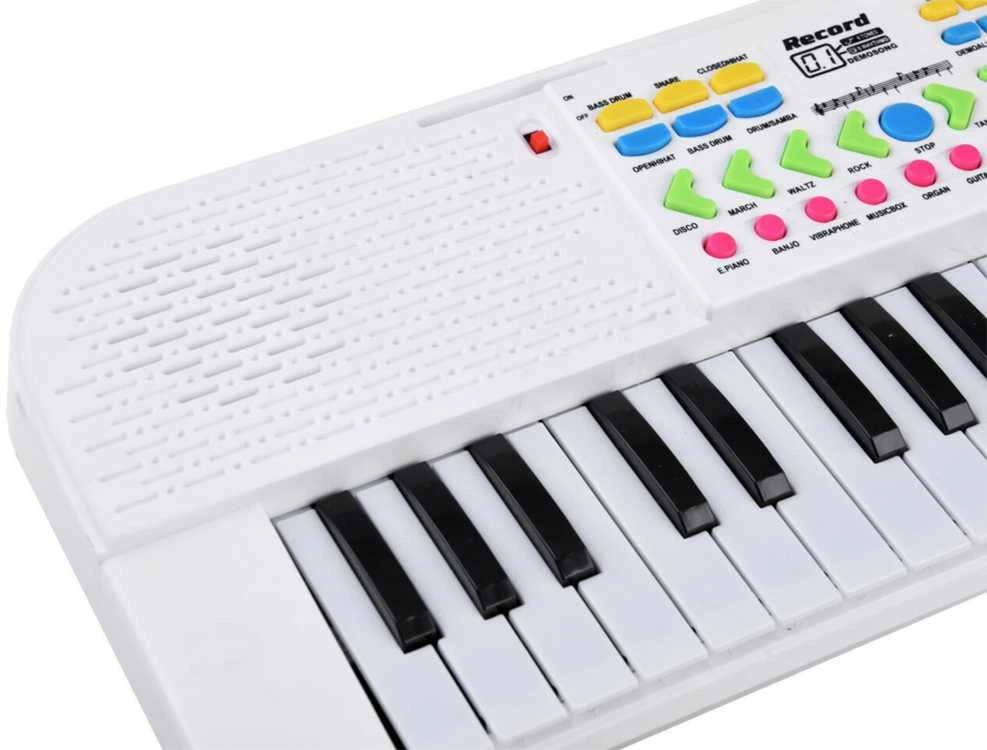 Žaislinis pianinas, baltas