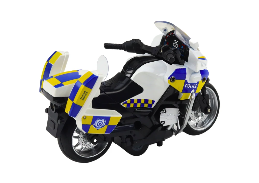 Žaislinis policijos motociklas su šviesos ir garso efektais