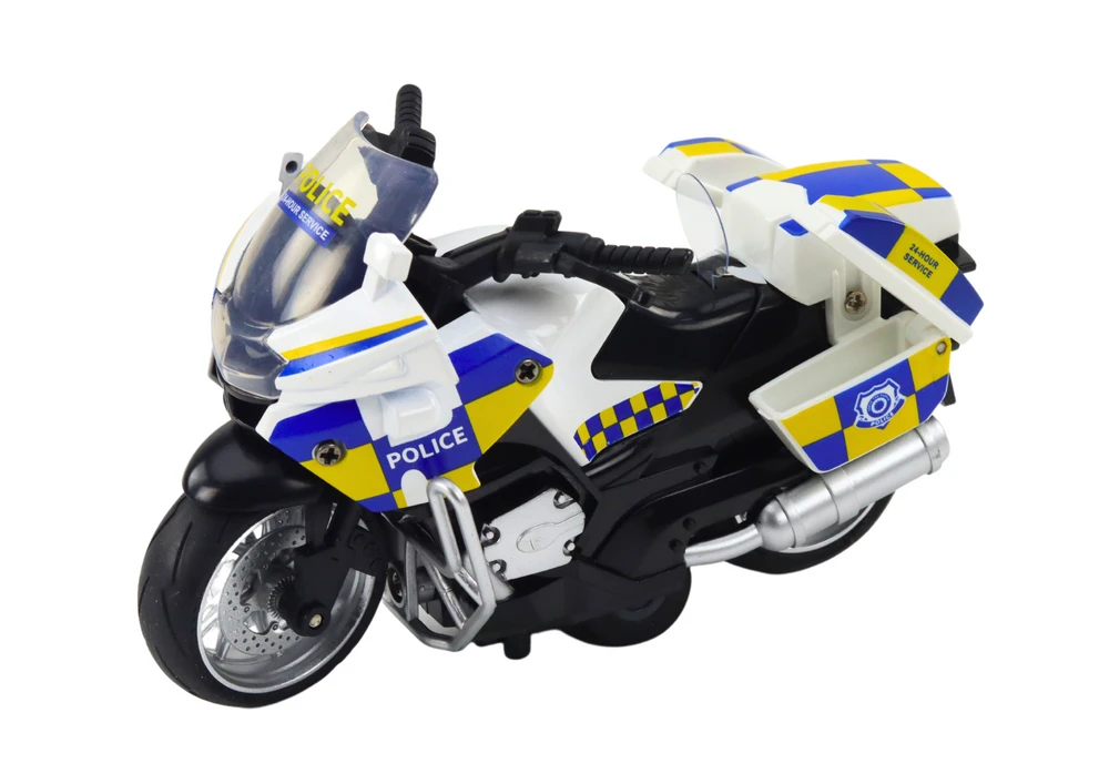 Žaislinis policijos motociklas su šviesos ir garso efektais