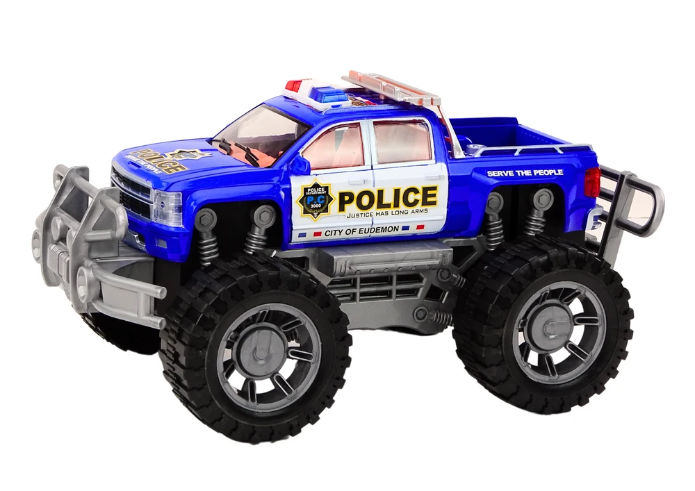 Žaislinis policijos visureigis, mėlynas