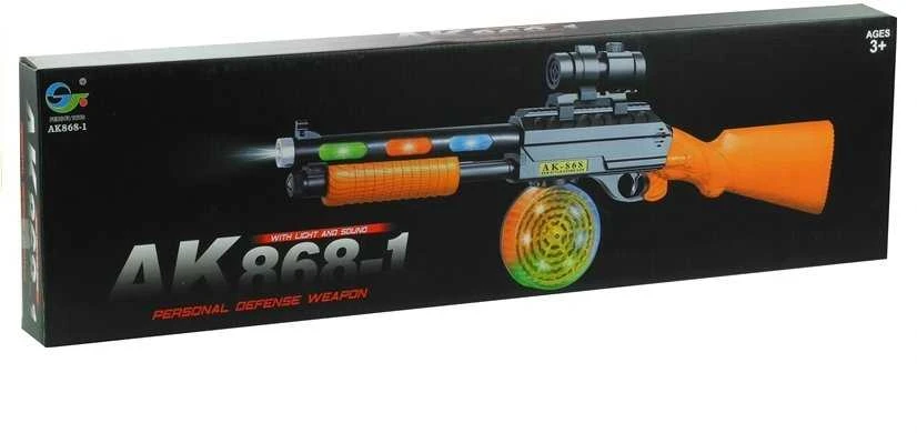 Žaislinis šautuvas AK 868-1 su šviesos ir garso efektais, 60 cm