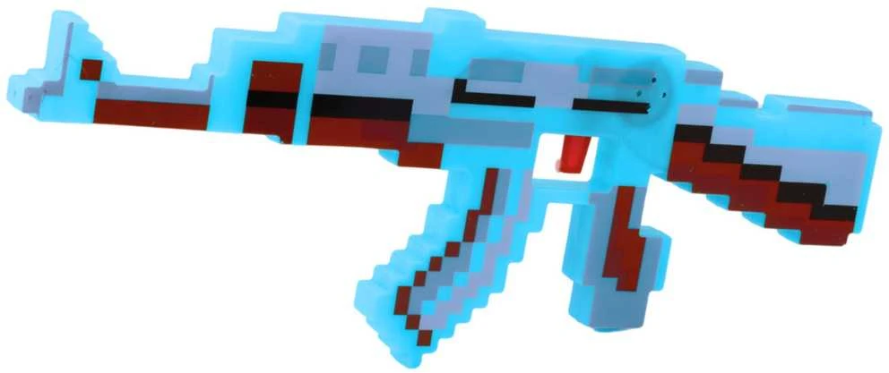 Žaislinis šautuvas Pixel su šviesos ir garso efektais, 39 cm, mėlynas