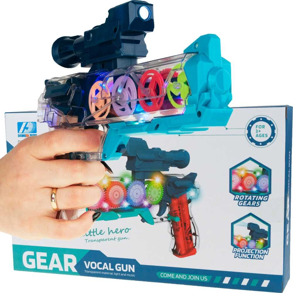 Žaislinis šautuvas su garsais ir šviesom Gear