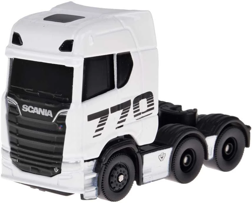 Žaislinis sunkvežimis SCANIA 770S su priekaba ir buldozeriu