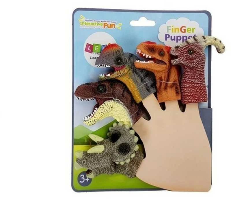 Žaisliukai ant pirštukų Dinozaurai, 5 vnt.