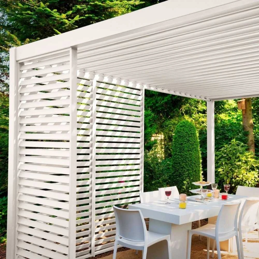 Žaliuzės pavėsinei Pergola Premium Baltas, 123.5 cm