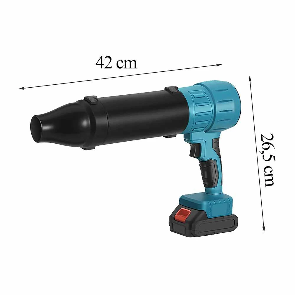 Akumuliatorinis pūstuvas 20V 400w su adapteriu ir 2 akumuliatoriais