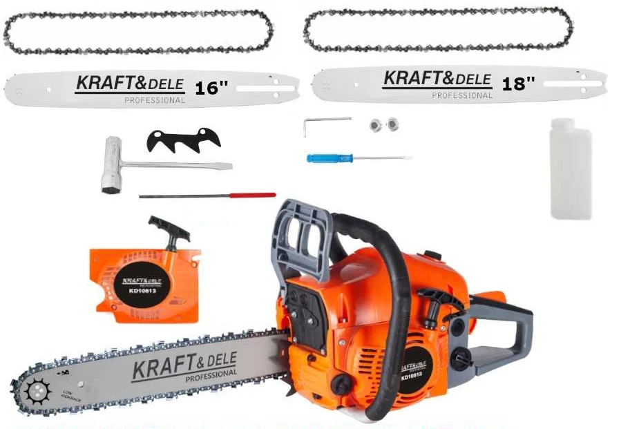 Benzininis grandininis pjūklas 4.4kw 40,45cm KRAFT&DELE KD10613 aprašymas - Prekės nuotrauka