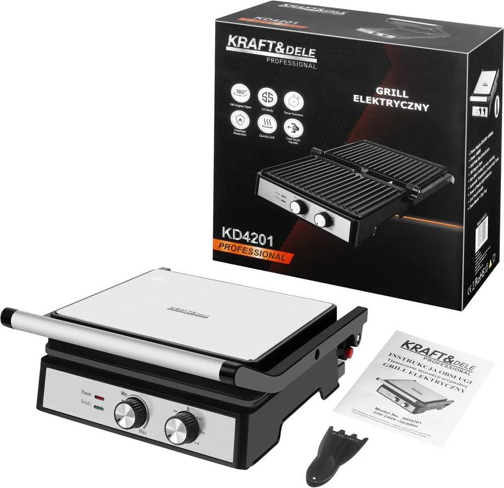 Elektrinis grilis 2400 W + riebalų surinkimo padėklas