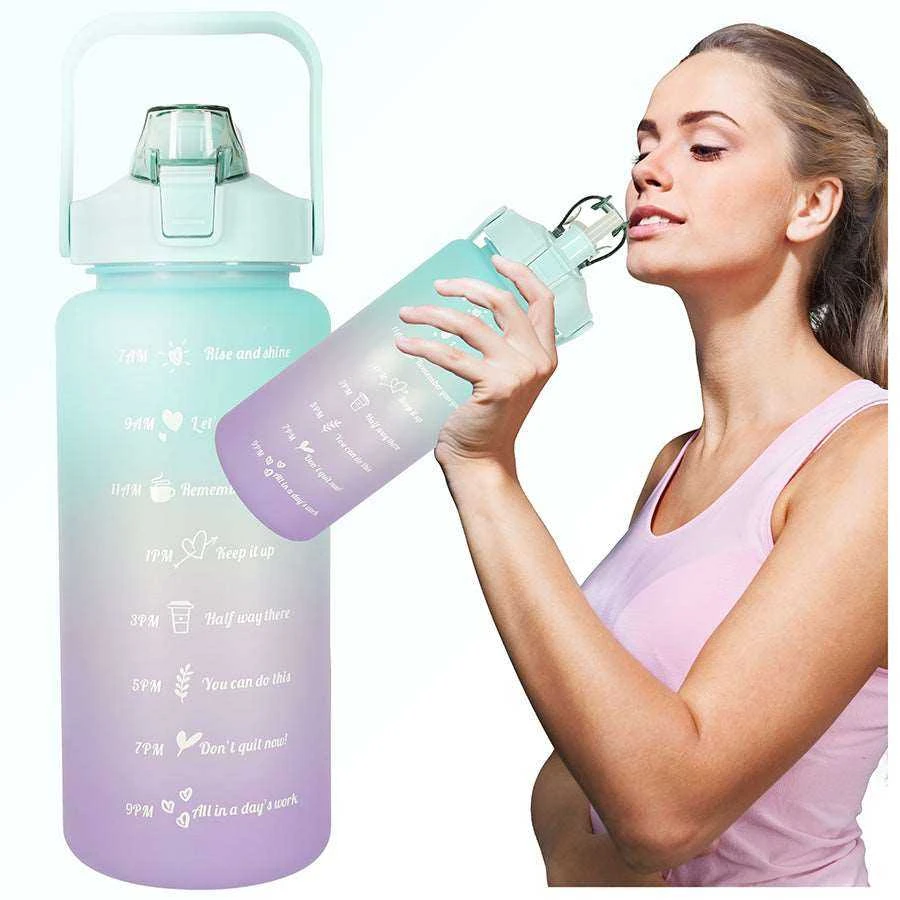 KIK Gertuvė su šiaudeliu ir laiko gradacija, 2000 ml, violetinė su mėtine