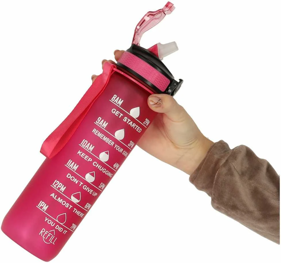 Gertuvė dviračiui 1000ml Time market bottle Rožinė