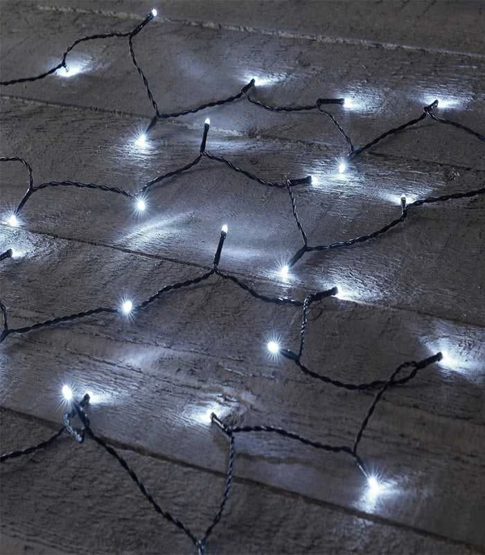 Kalėdinė girlianda 100LED 10m. Šaltai balta