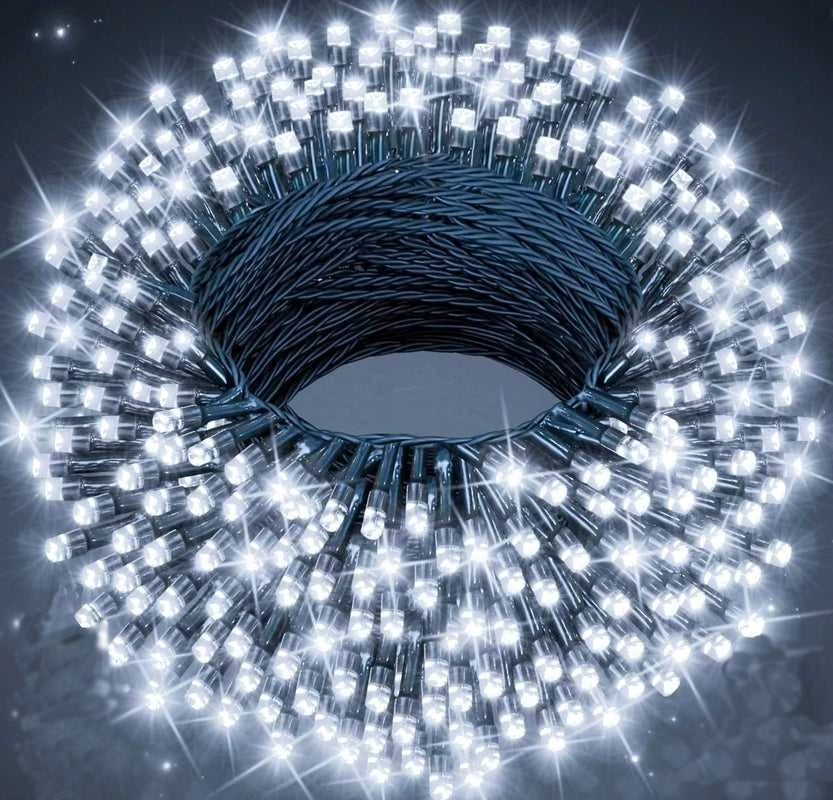 Kalėdinė girlianda 300LED 50m. Šaltai balta