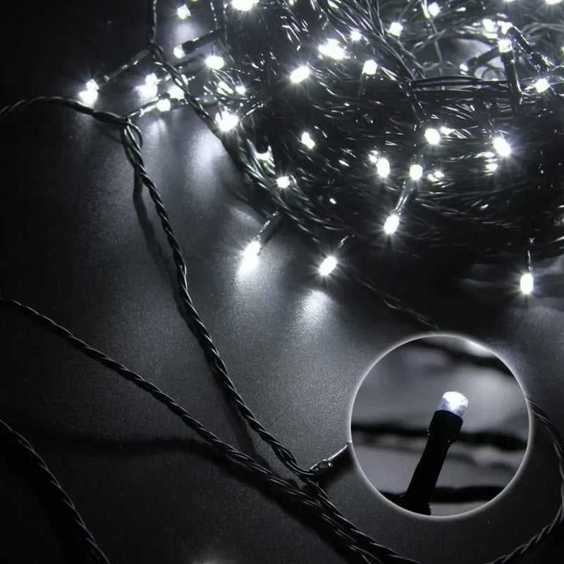 Kalėdinė girlianda 300LED 50m. Šaltai balta