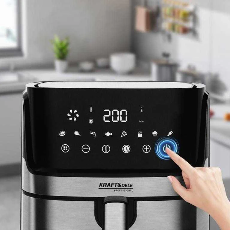 Karšto oro gruzdintuvė Air fryer KRAFT&DELE, 8 l, 1850 W