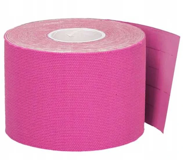 Kineziologinis teipas, kinesio pleistras 5cmx5m, rožinis