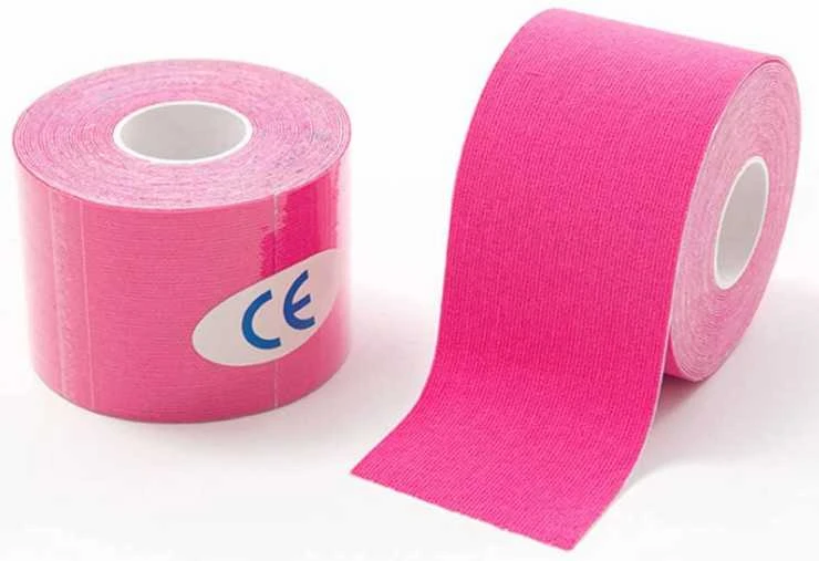 Kineziologinis teipas, kinesio pleistras 5cmx5m, rožinis