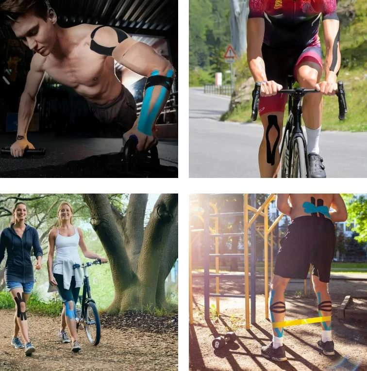 Kineziologinis teipas, kinesio pleistras 5cmx5m, juodas