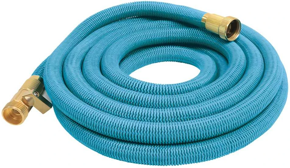 Lanksti išsitempianti sodo žarna 5–15 m su laistymo pistoletu, 1/2 ir 3/4 jungtys, premium klasė