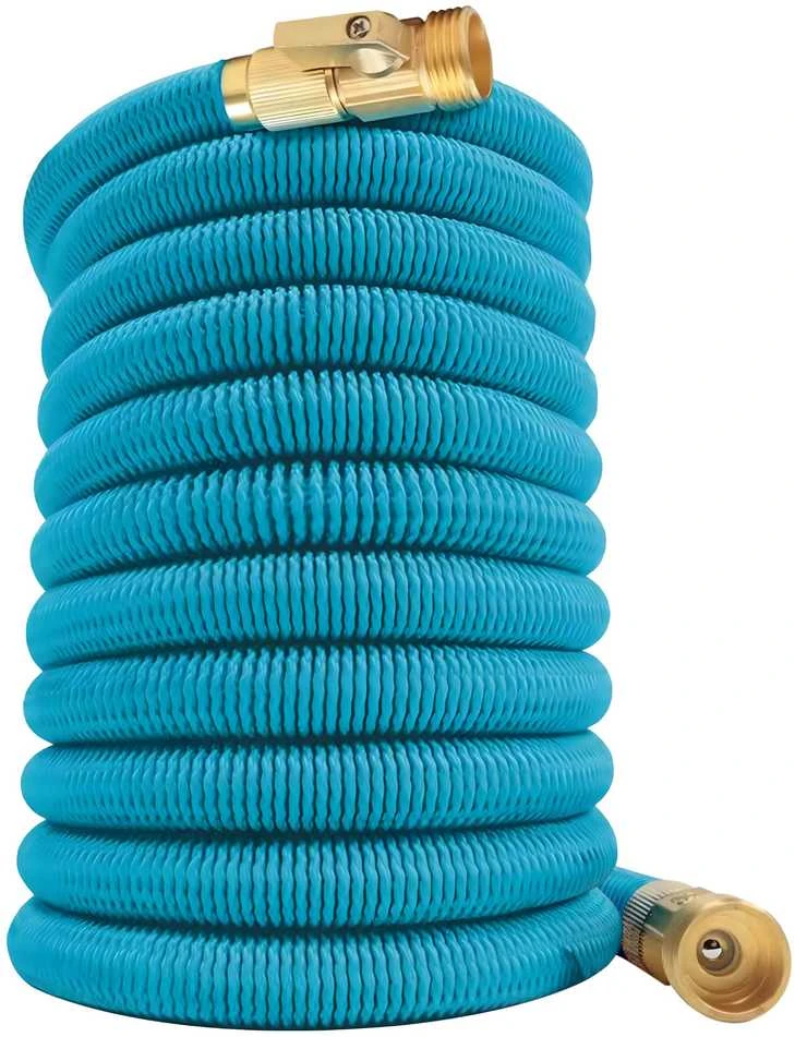 Lanksti išsitempianti sodo žarna 5–15 m su laistymo pistoletu, 1/2 ir 3/4 jungtys, premium klasė