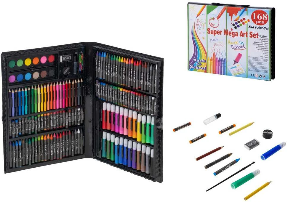 Piešimo rinkinys Super Mega Art Set 168vnt Maaleo