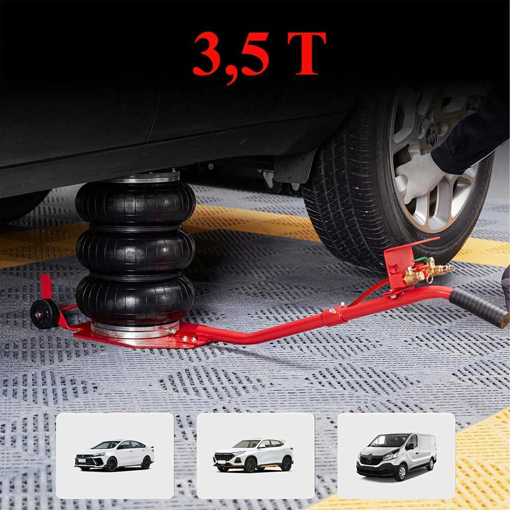 Pneumatinis domkratas automobiliams su ratukais, 15–40 cm 3,5 t