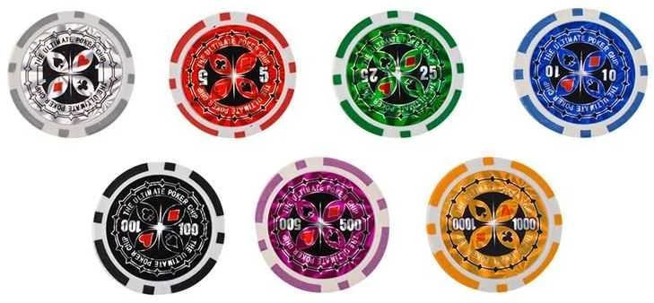 Pokerio žetonų rinkinys lagaminėlyje, 500 žetonų. PREMIUM