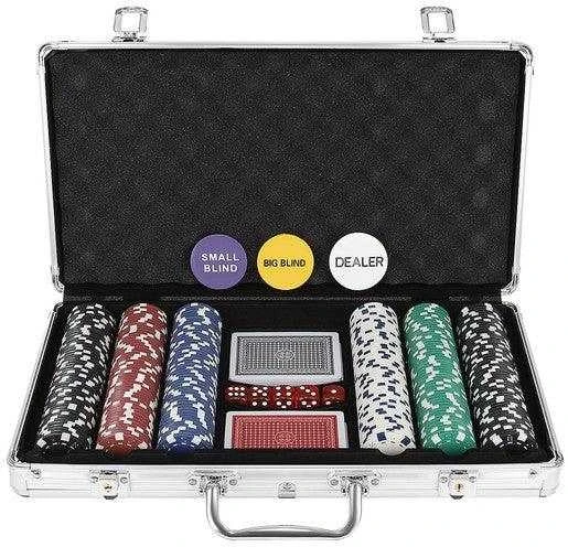 Pokerio žetonų rinkinys lagaminėlyje Malatec, 300 žetonų.