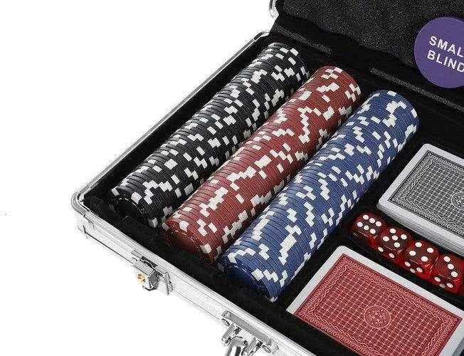 Pokerio žetonų rinkinys lagaminėlyje Malatec, 300 žetonų.