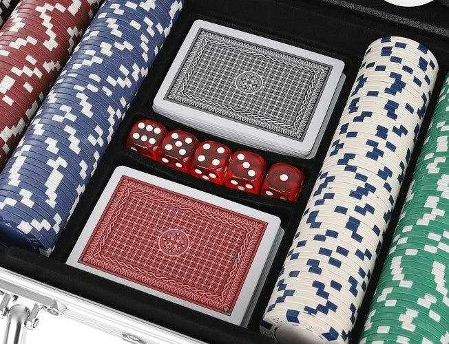 Pokerio žetonų rinkinys lagaminėlyje Malatec, 300 žetonų.