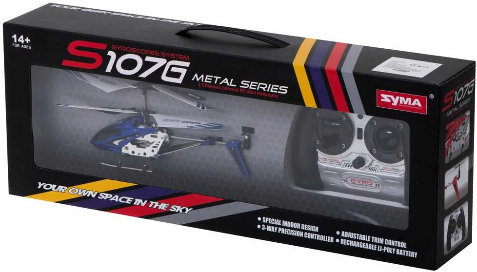 RC sraigtasparnis Syma S107G, mėlynas