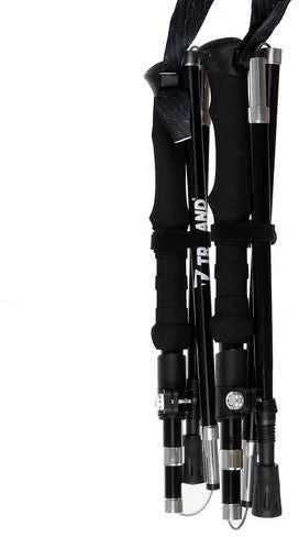 Enero Pro Sulankstomos šiaurietiško ėjimo - trekingo lazdos, 110-130cm, juodos