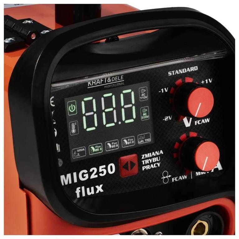KRAFT & DELE Suvirinimo pusautomatis be dujų MIG / MMA / LIFT TIG 3in1 250A KRAFT&DELE KD1875