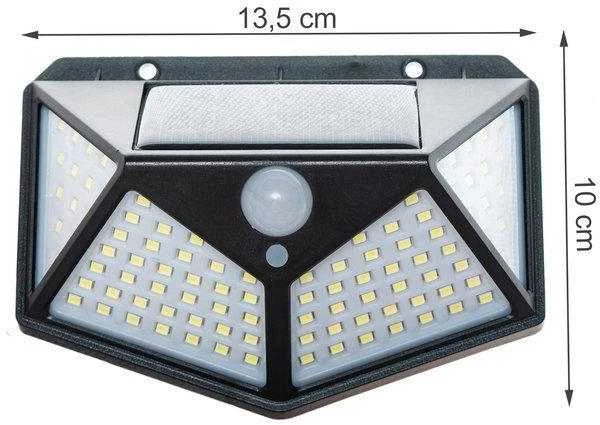Iso Trade Šviestuvas su saulės baterija ir judėsio davikliu 100 LED SMD