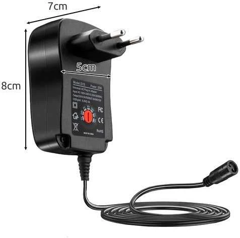 Universalus įkroviklis, maitinimo šaltinis 3-12V AC 100 - 240 0.25A 50/60Hz