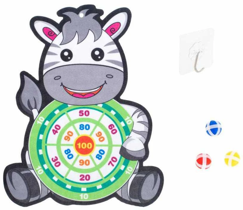 Ikonka Velcro smiginis vaikams - zebras